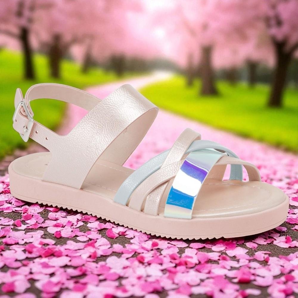 SANDALIA LOLINHA ROSA CLARO METALIZADO/HOLOGRAFICO KLIN Rosa 5