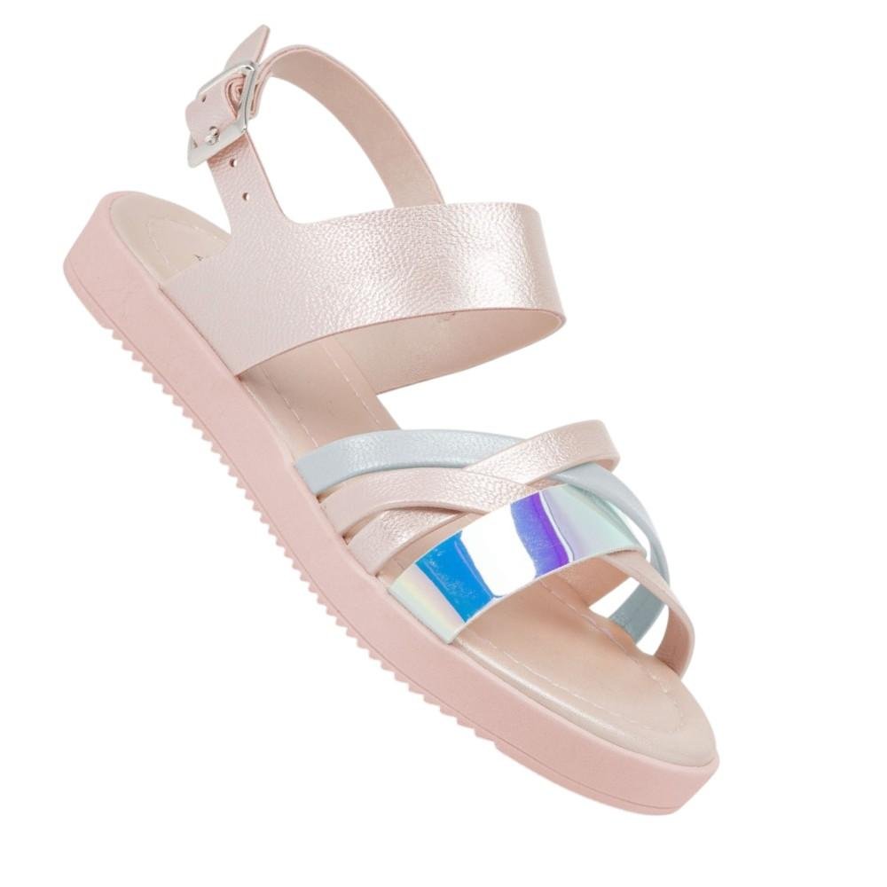 SANDALIA LOLINHA ROSA CLARO METALIZADO/HOLOGRAFICO KLIN Rosa 7