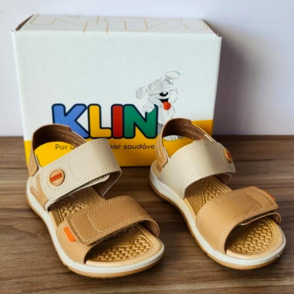 Sandália Papete Klin Line Play Capuccino/Palha Marrom 2