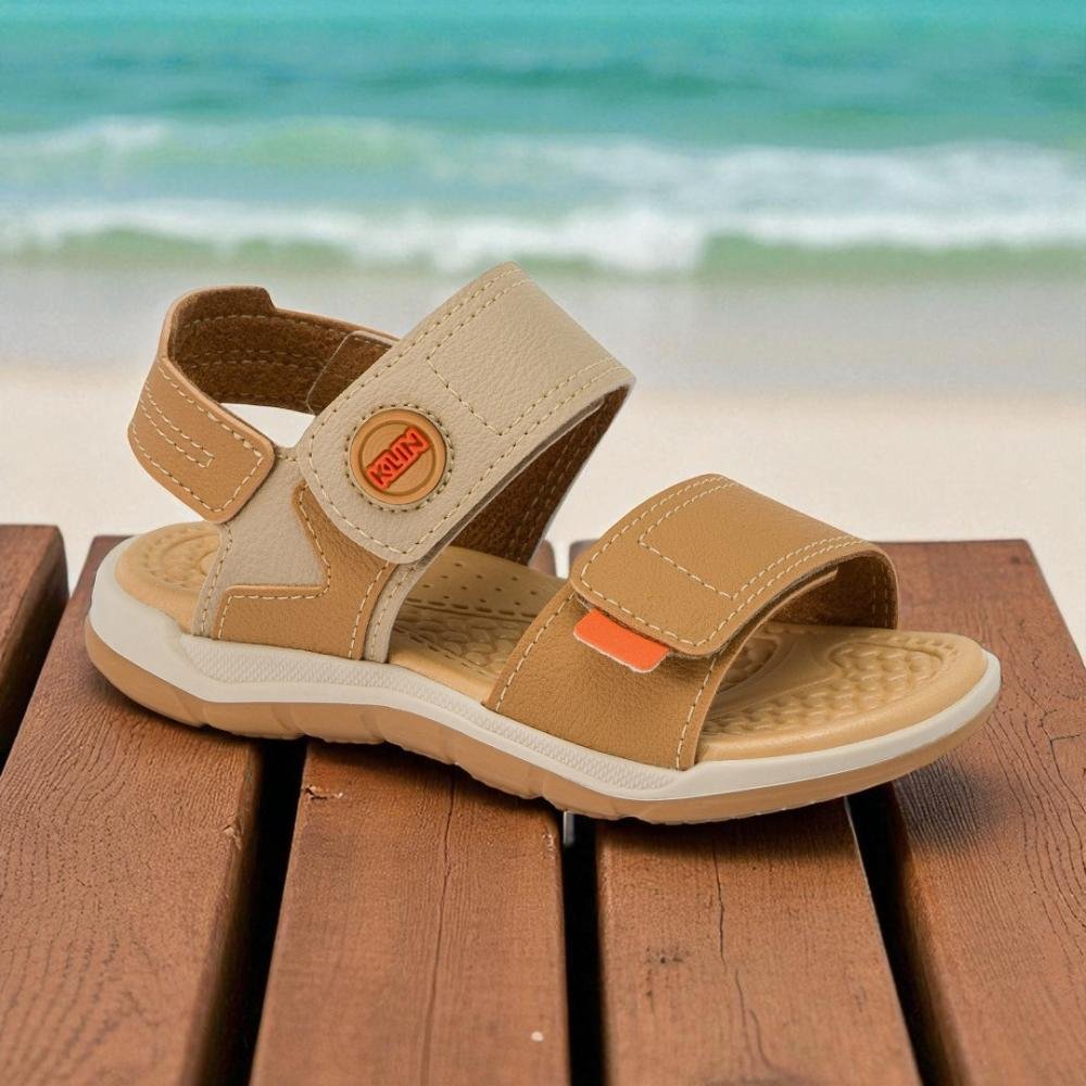 Sandália Papete Klin Line Play Capuccino/Palha Marrom 3