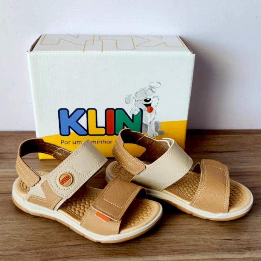 Sandália Papete Klin Line Play Capuccino/Palha Marrom 4