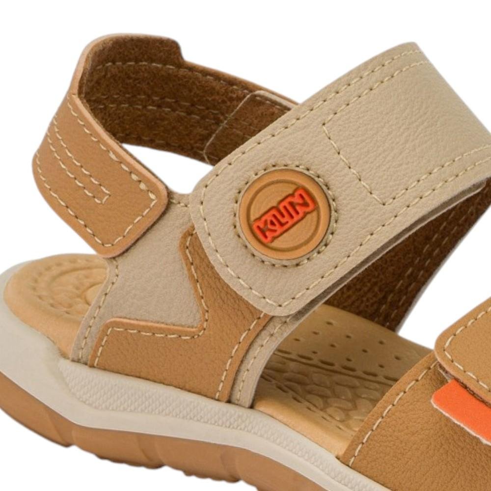 Sandália Papete Klin Line Play Capuccino/Palha Marrom 5