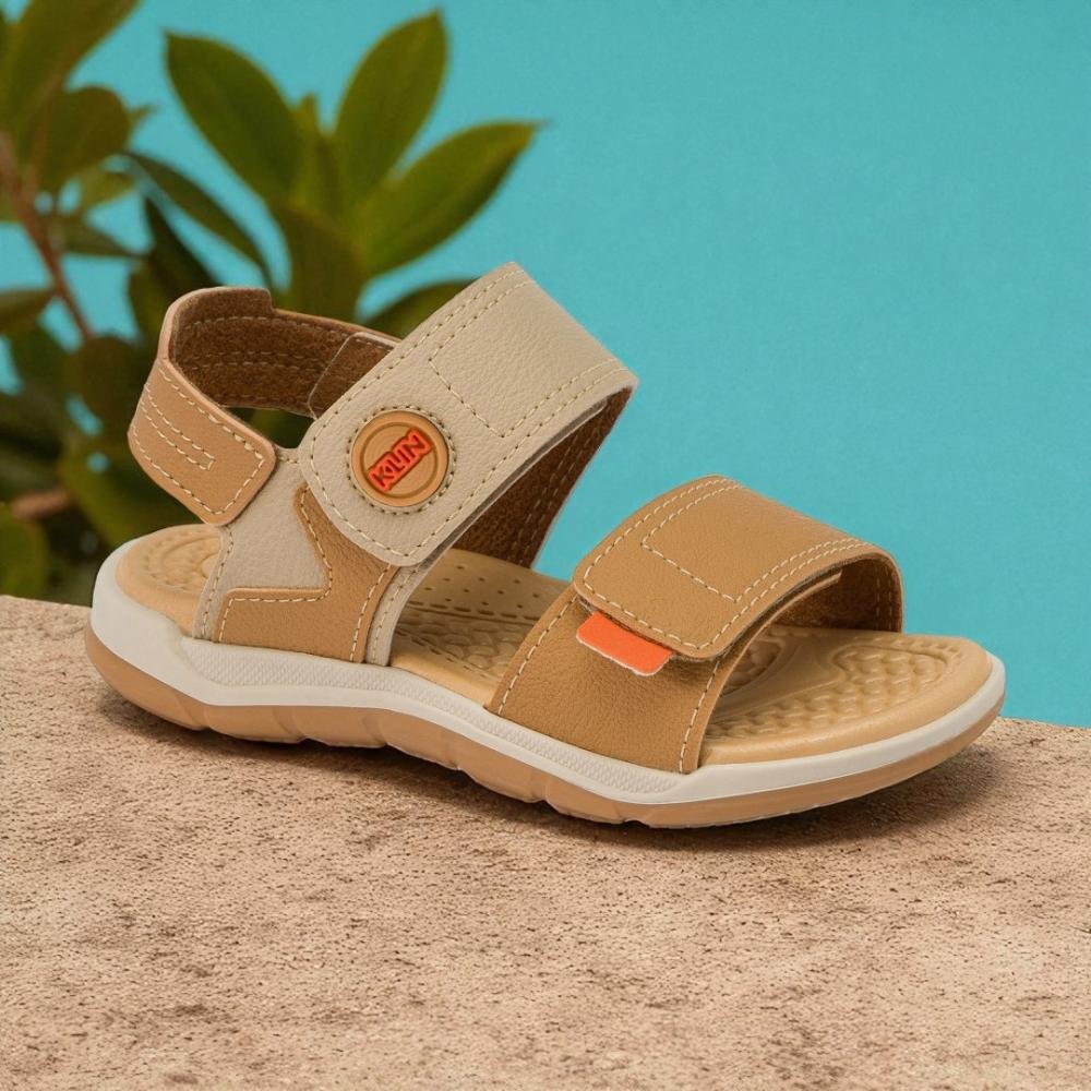 Sandália Papete Klin Line Play Capuccino/Palha Marrom 7