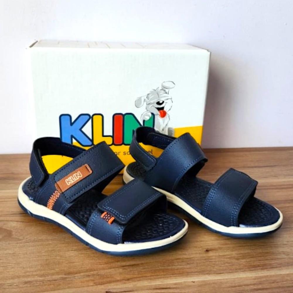 SANDÁLIA PAPETE KLIN LINE PLAY MARINHO/CARAMELO Azul/Marrom 2