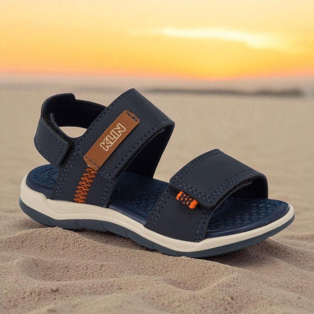 SANDÁLIA PAPETE KLIN LINE PLAY MARINHO/CARAMELO Azul/Marrom 3