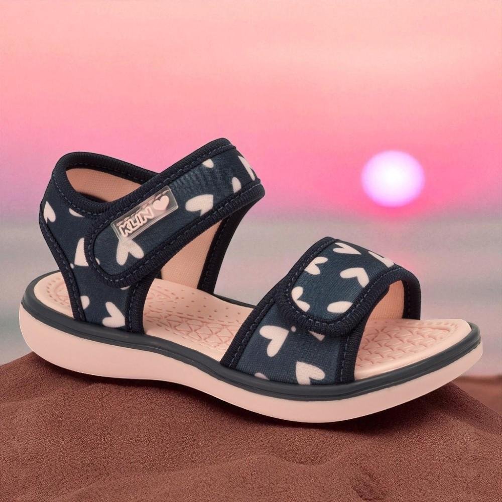 SANDALIA PAPETE JUJUBA CORAÇÃO MARINHO/ROSA CLARO KLIN Azul/Rosa 2