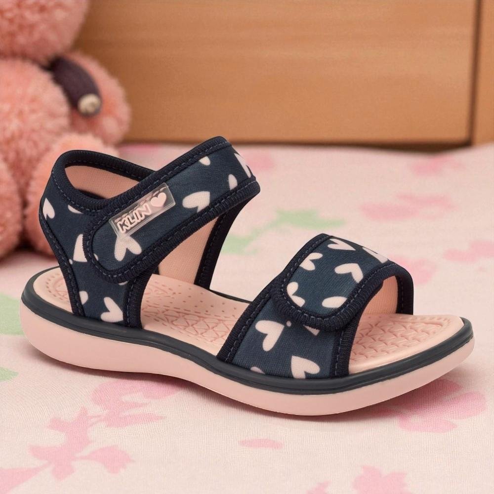 SANDALIA PAPETE JUJUBA CORAÇÃO MARINHO/ROSA CLARO KLIN Azul/Rosa 3