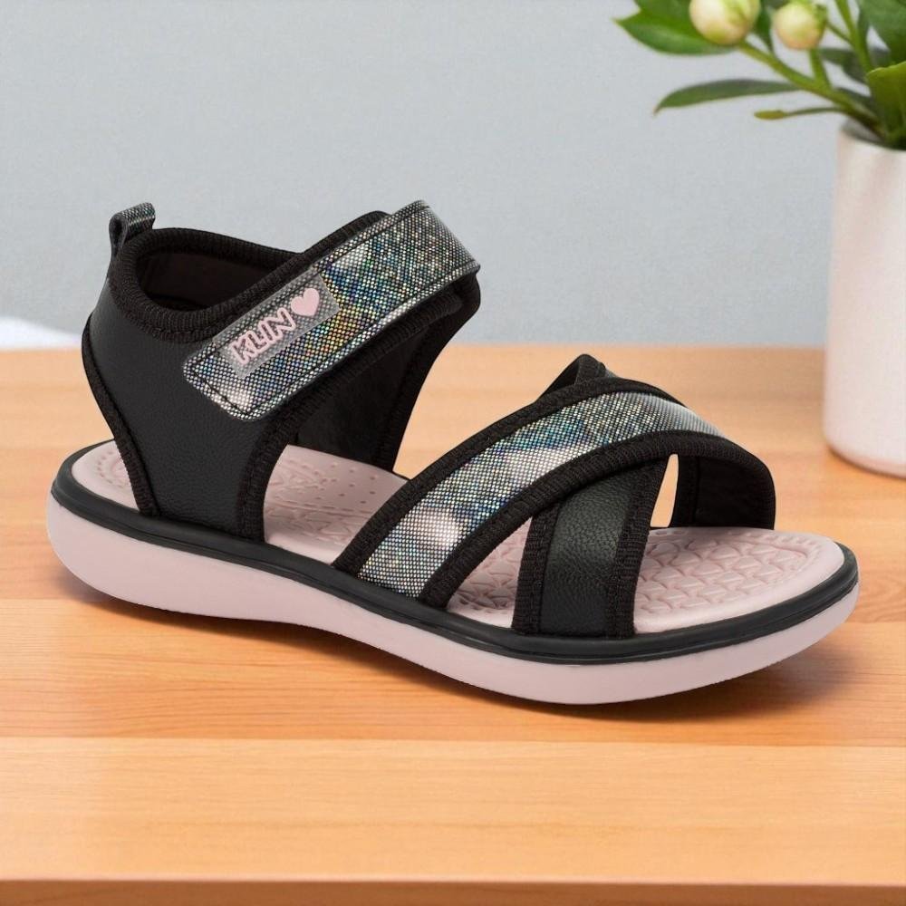 SANDALIA PAPETE JUJUBA PRETO ROSA KLIN Preto/Rosa 4