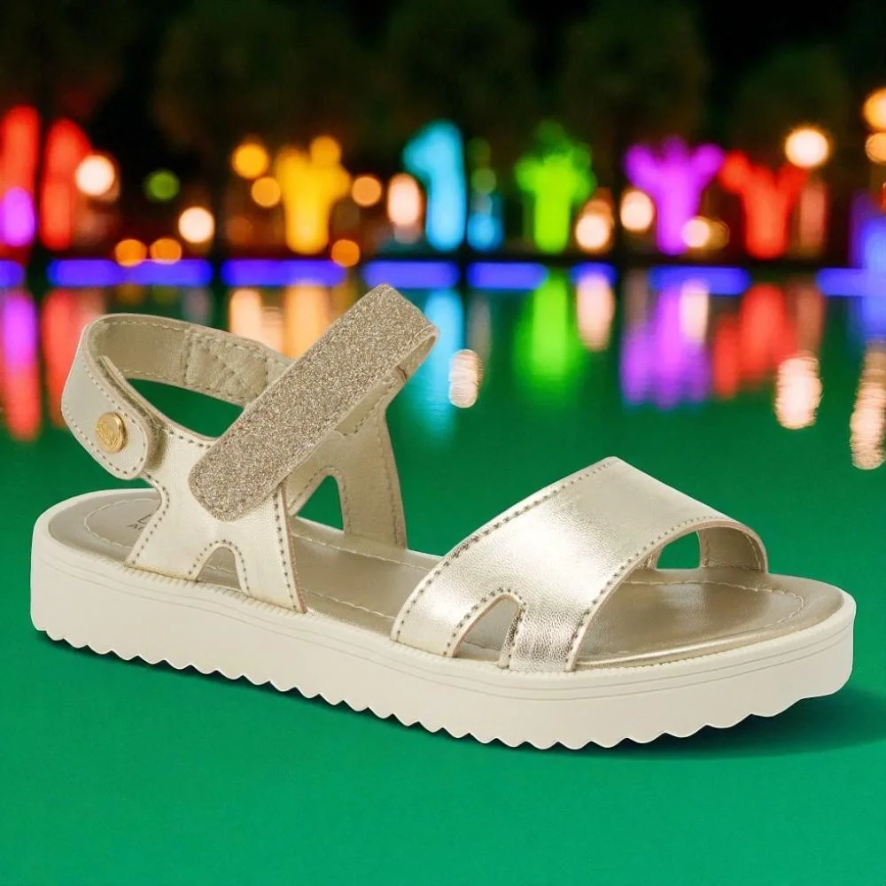 SANDALIA PAPETE LOLA DOURADO KLIN Dourado 3
