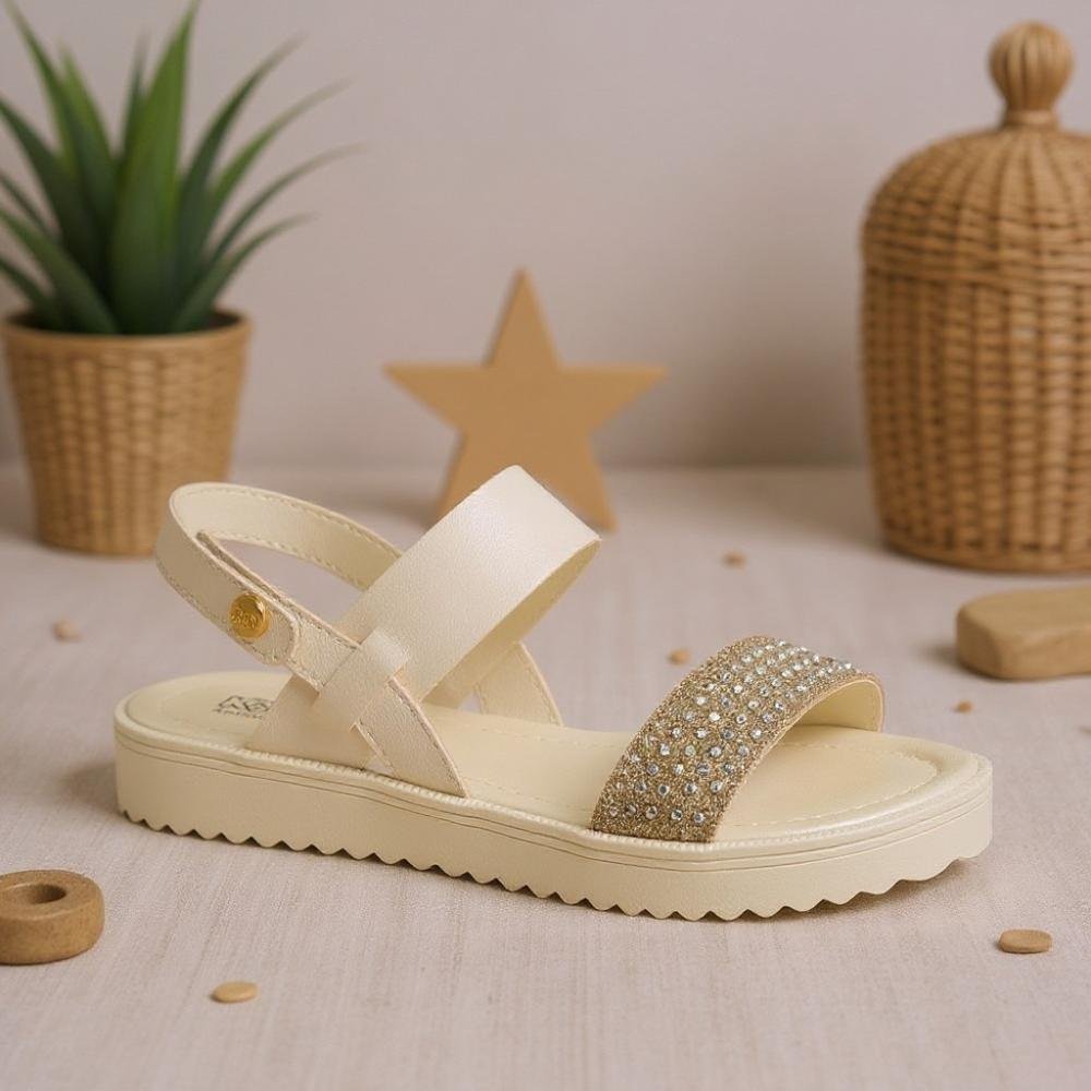 SANDALIA PAPETE LOLA OFF WHITE PEROLIZADO/OFF WHITE KLIN Branco 2