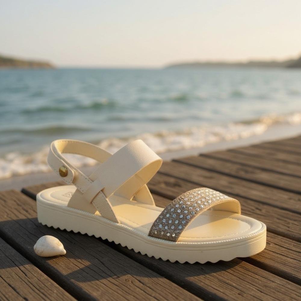 SANDALIA PAPETE LOLA OFF WHITE PEROLIZADO/OFF WHITE KLIN Branco 3