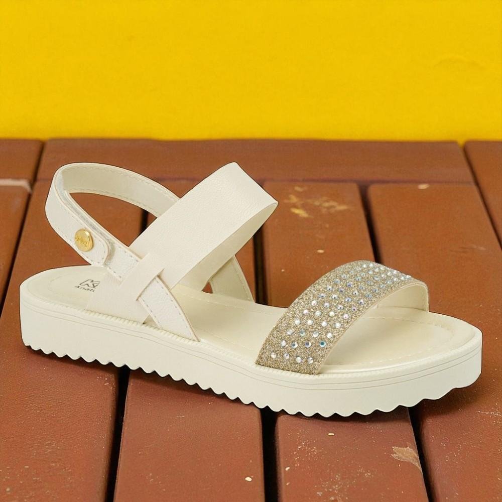 SANDALIA PAPETE LOLA OFF WHITE PEROLIZADO/OFF WHITE KLIN Branco 5