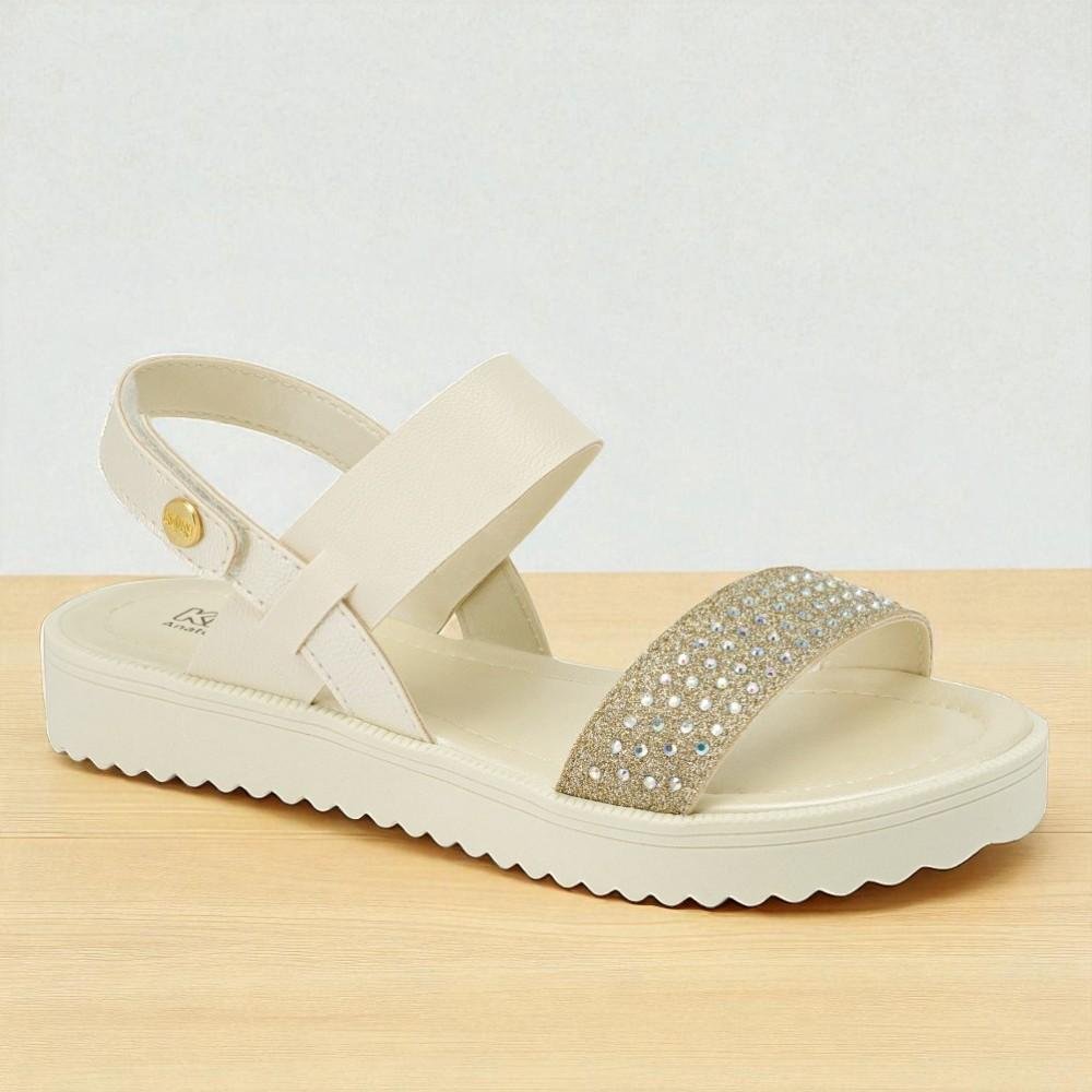 SANDALIA PAPETE LOLA OFF WHITE PEROLIZADO/OFF WHITE KLIN Branco 6