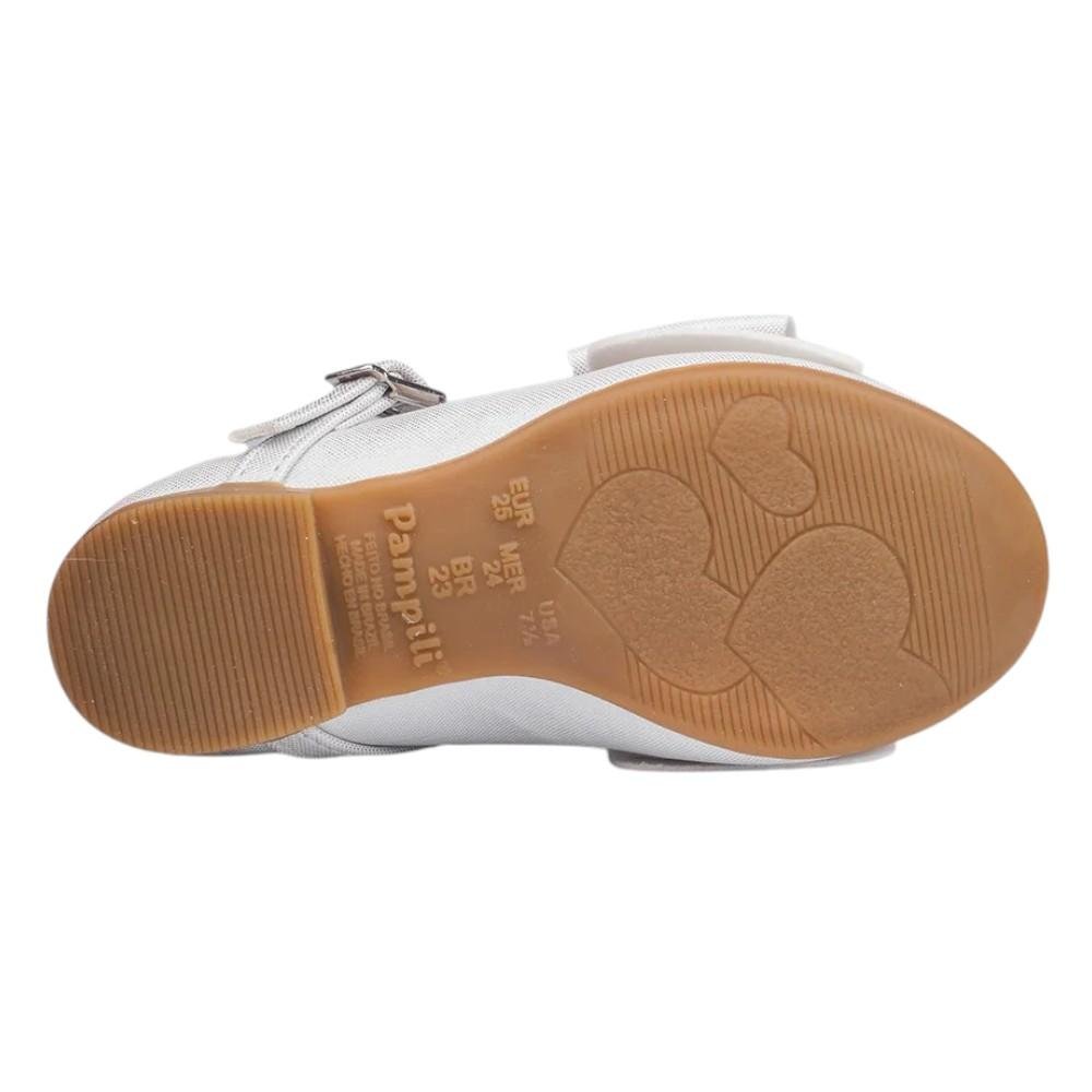 SAPATILHA PAMPILI ANGEL FIVELA COM LAÇO BONECA PRATA Prata 8