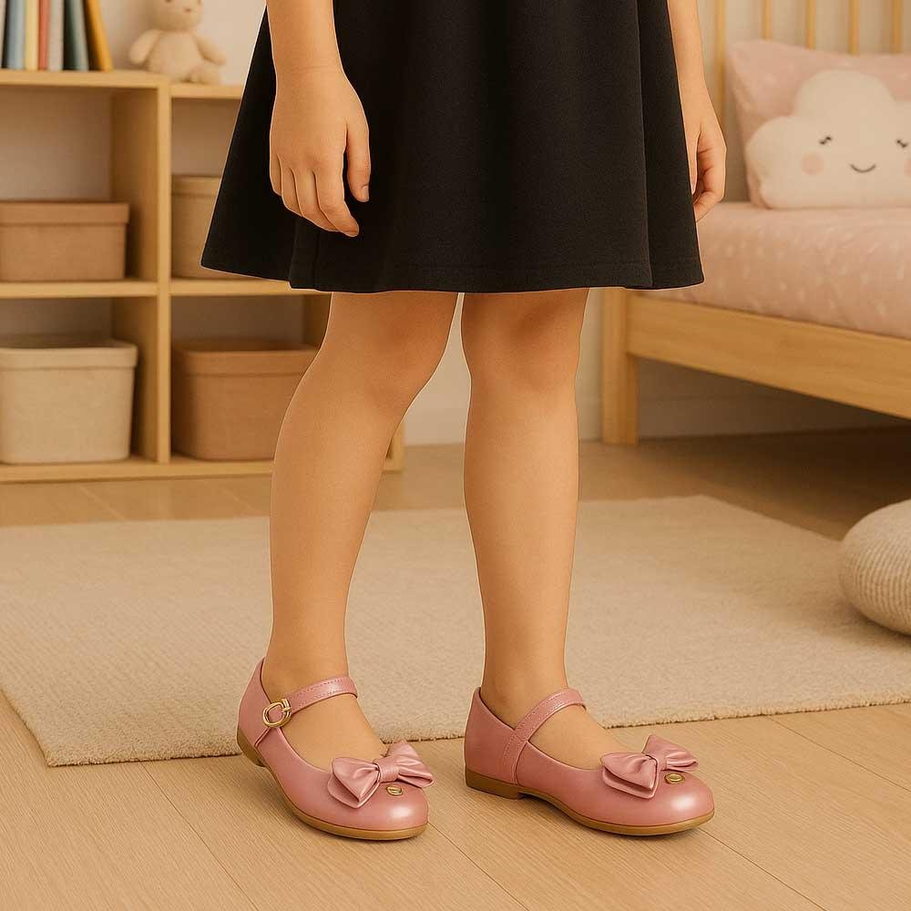 SAPATILHA INFANTIL PAMPILI 188 BAILARINA FIVELA ROSA DANONE Rosa 3