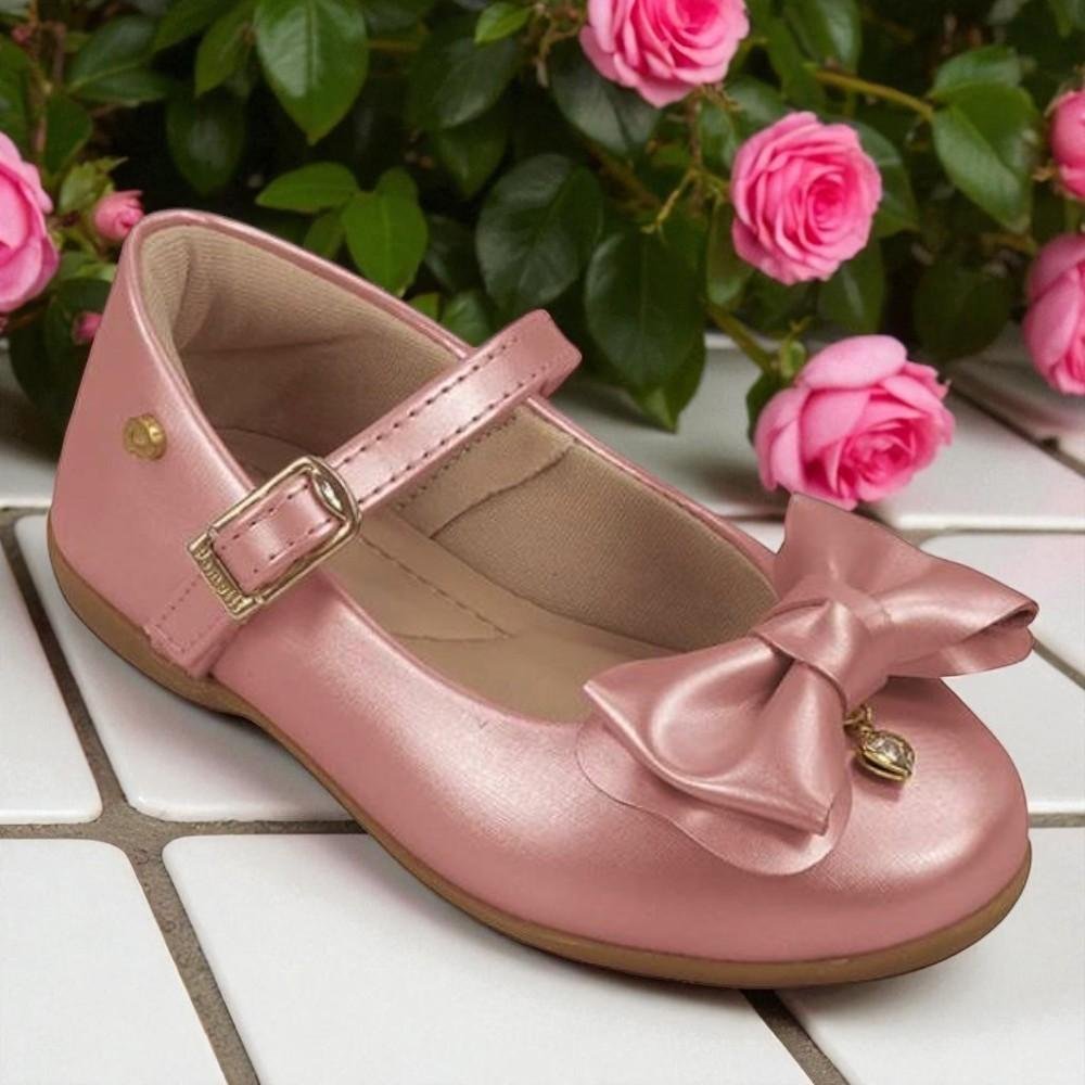 SAPATILHA INFANTIL PAMPILI 188 BAILARINA FIVELA ROSA DANONE Rosa 4