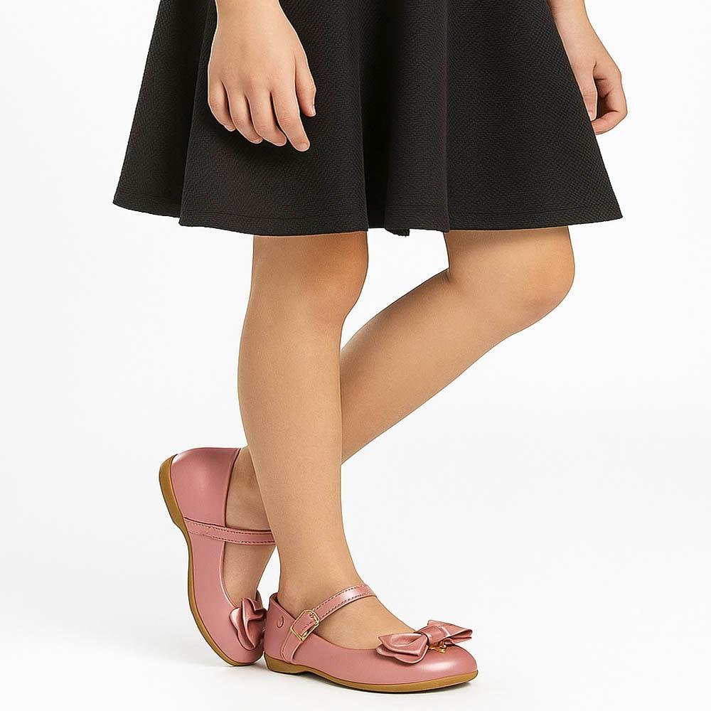 SAPATILHA INFANTIL PAMPILI 188 BAILARINA FIVELA ROSA DANONE Rosa 7