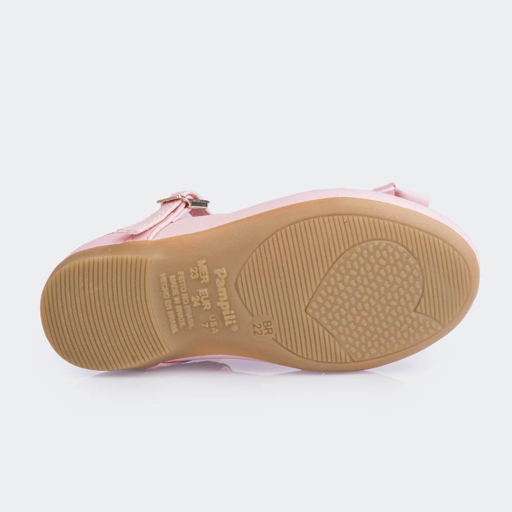 SAPATILHA INFANTIL PAMPILI 188 BAILARINA FIVELA ROSA DANONE Rosa 9