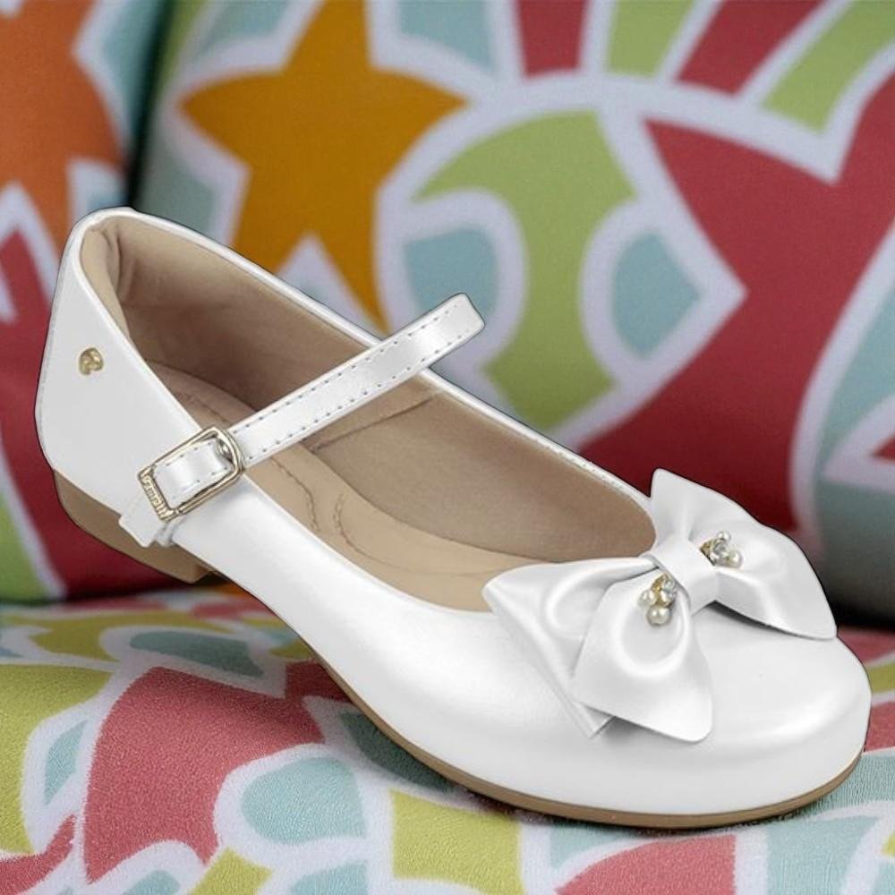 SAPATILHA INFANTIL PAMPILI ANGEL FIVELA COM LAÇO STRASS BR Branco 2