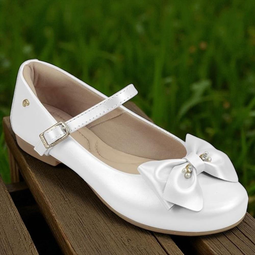 SAPATILHA INFANTIL PAMPILI ANGEL FIVELA COM LAÇO STRASS BR Branco 3
