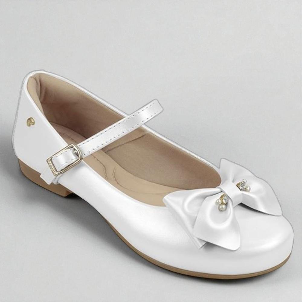 SAPATILHA INFANTIL PAMPILI ANGEL FIVELA COM LAÇO STRASS BR Branco 7