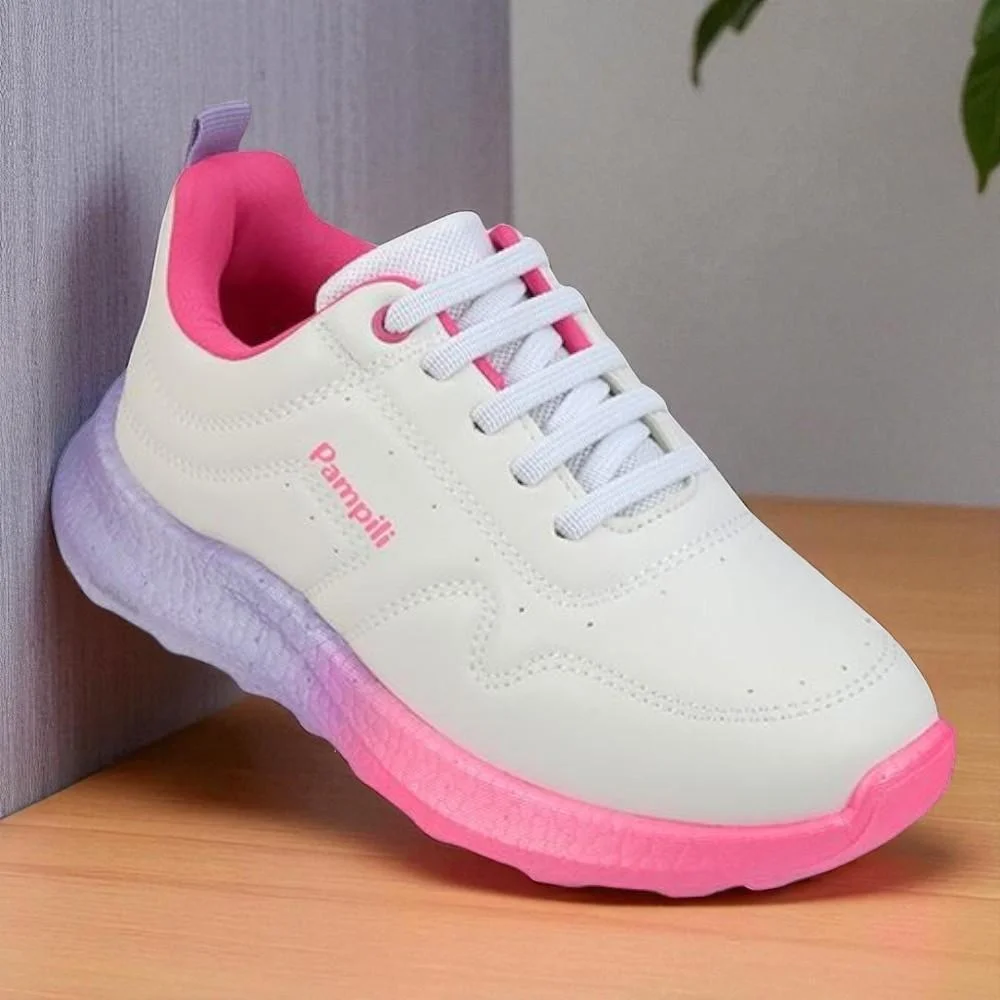 TÊNIS INFANTIL MENINA PAMPILI BUBLE FLÚOR DEGRADÊ BRANCO Branco 2