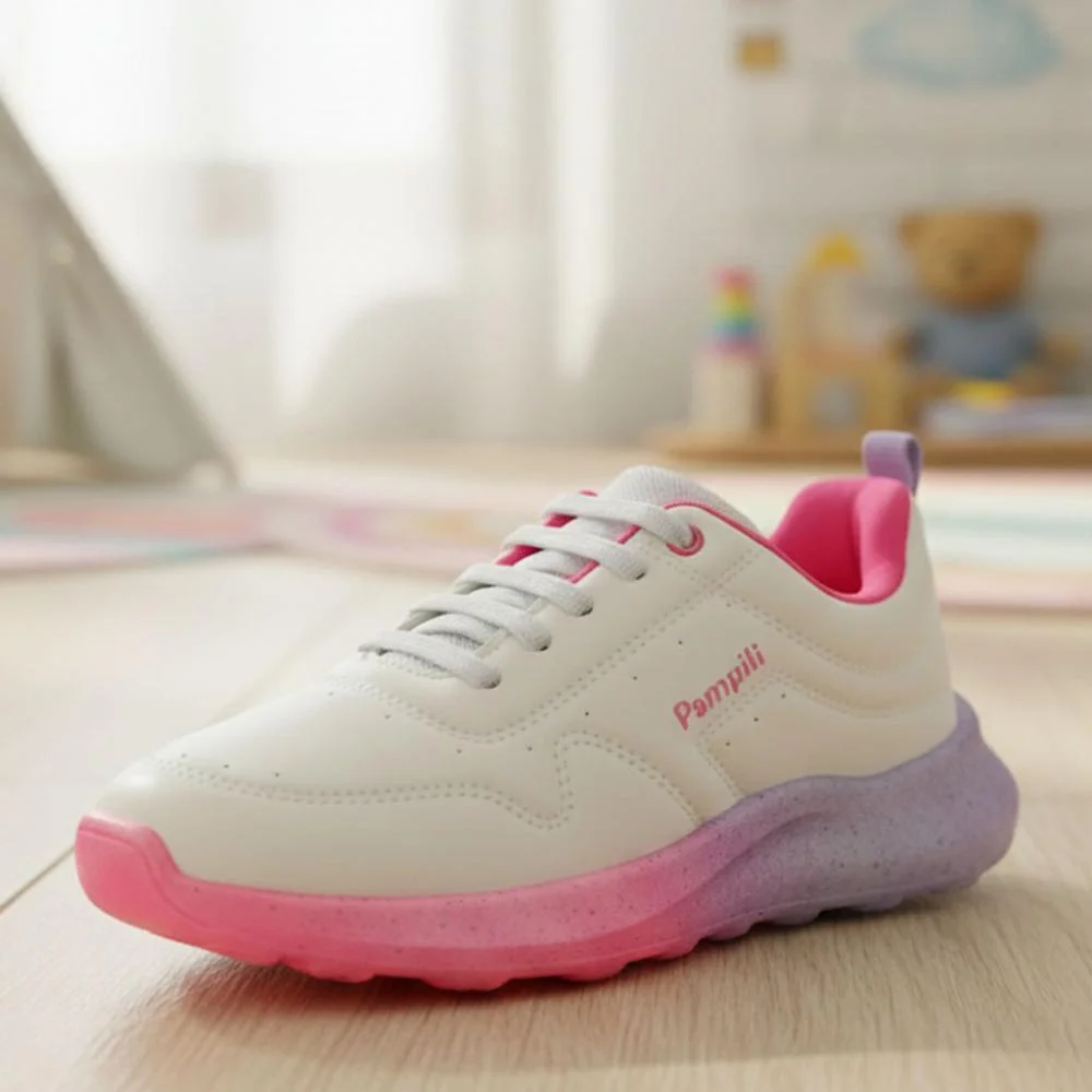 TÊNIS INFANTIL MENINA PAMPILI BUBLE FLÚOR DEGRADÊ BRANCO Branco 4