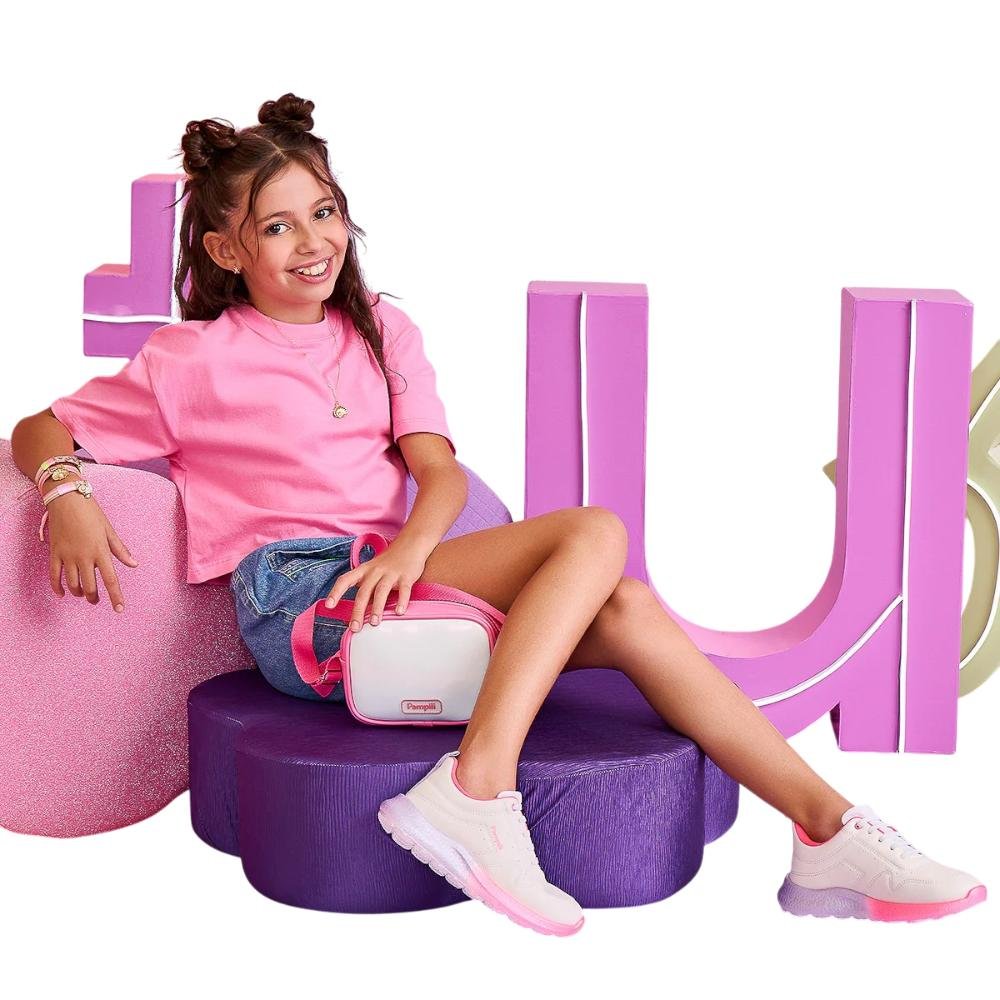 TÊNIS INFANTIL MENINA PAMPILI BUBLE FLÚOR DEGRADÊ BRANCO Branco 5