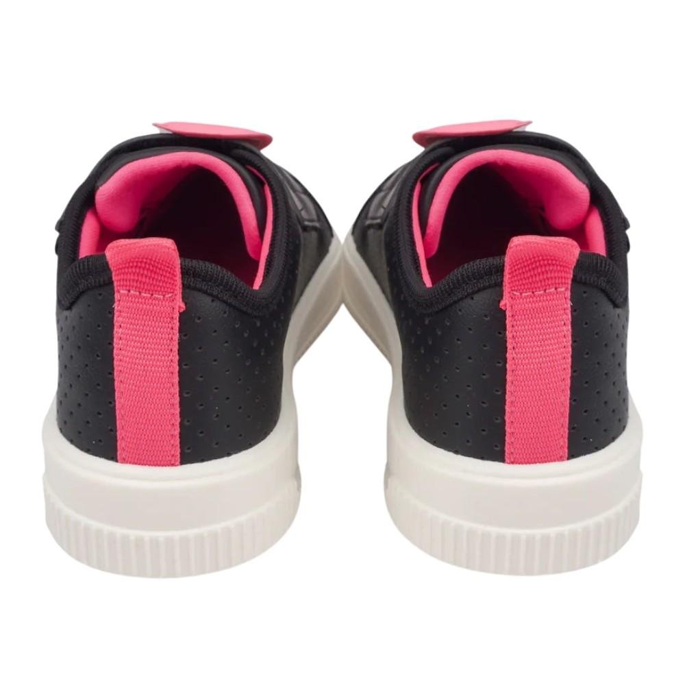 TÊNIS MENINA PAMPILI UP PATCH CARINHA PRETO E PINK FLUOR Preto/Rosa 7