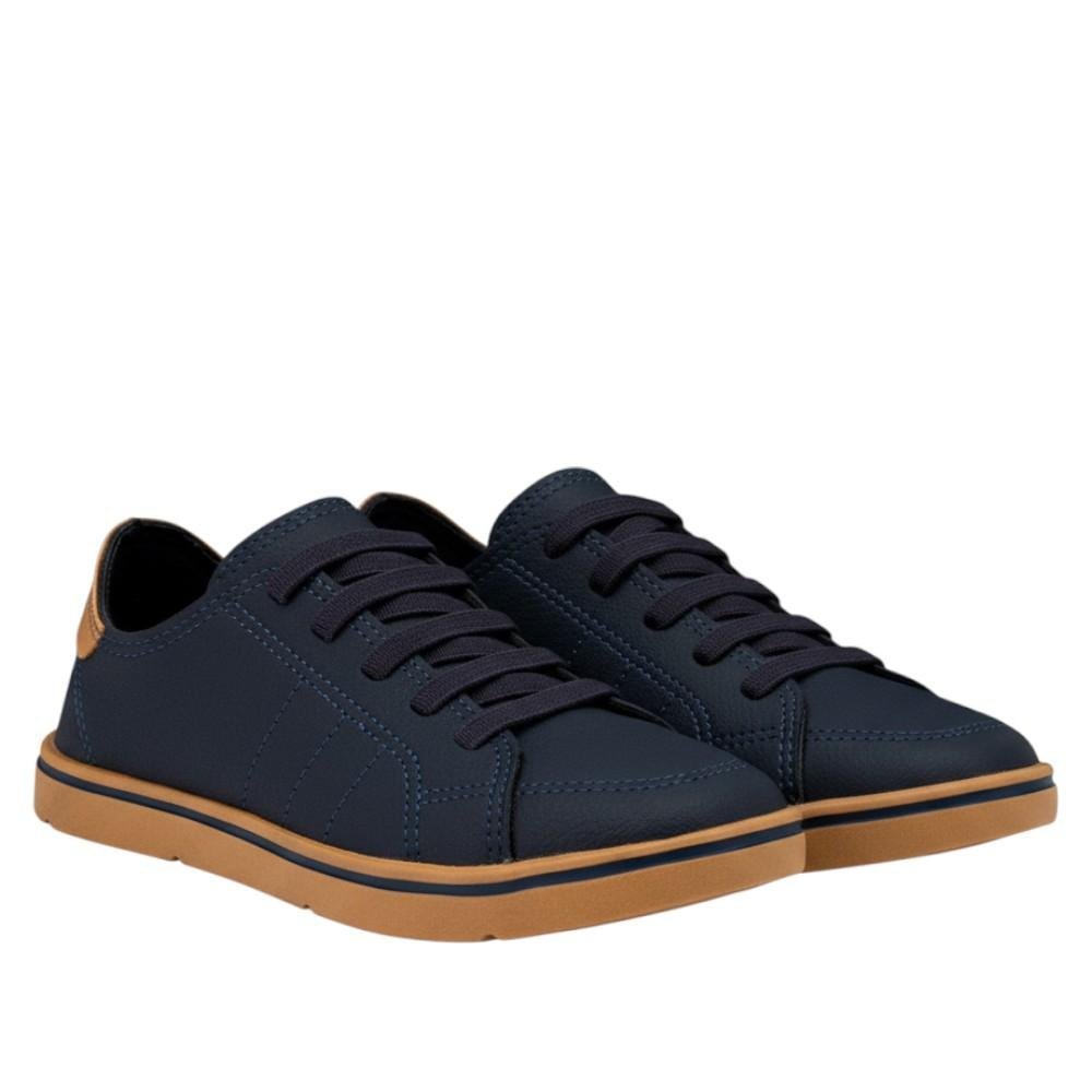 SAPATO KLIN FLYER KIDS 469 MARINHO CAPUCCINO Azul/Marrom 2