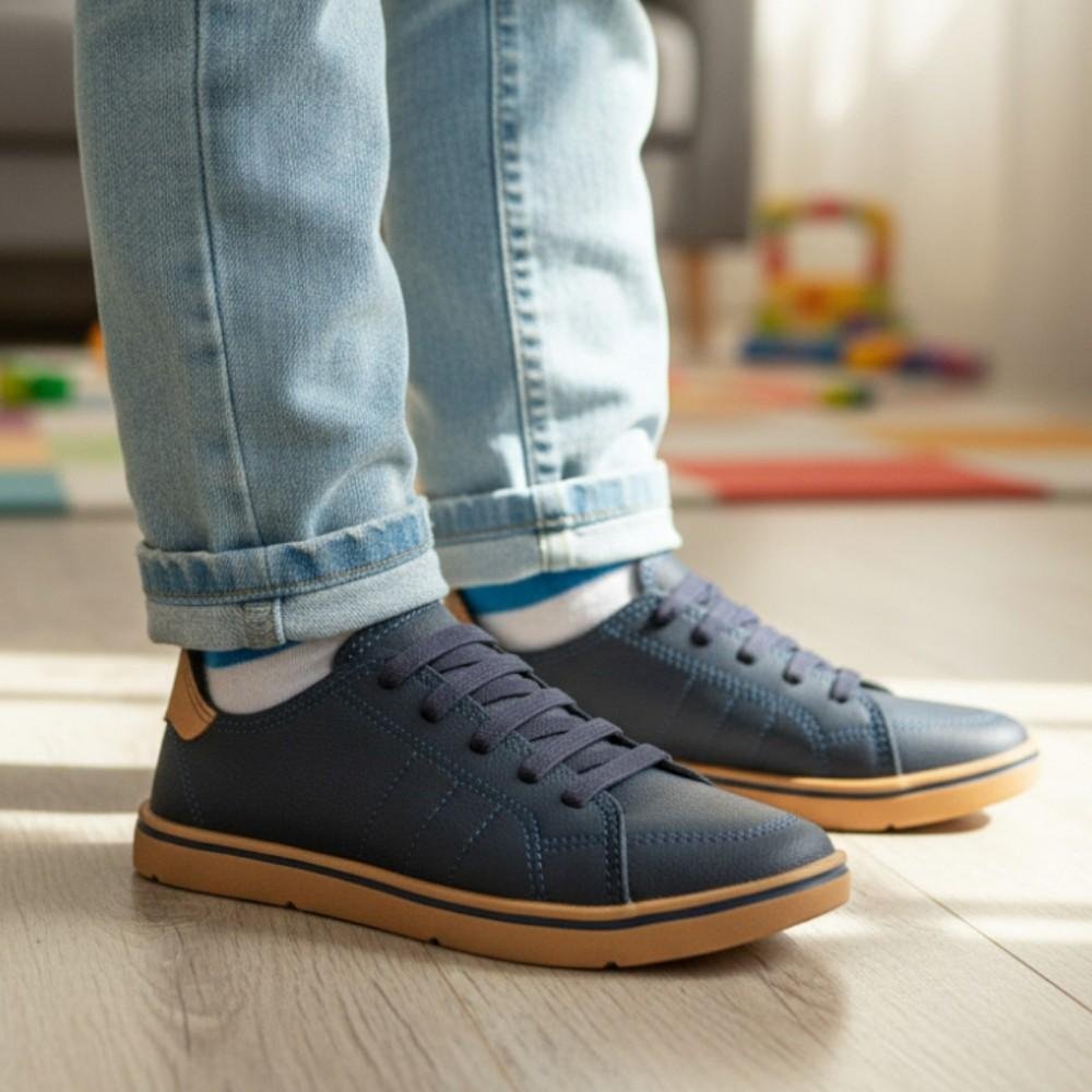 SAPATO KLIN FLYER KIDS 469 MARINHO CAPUCCINO Azul/Marrom 6