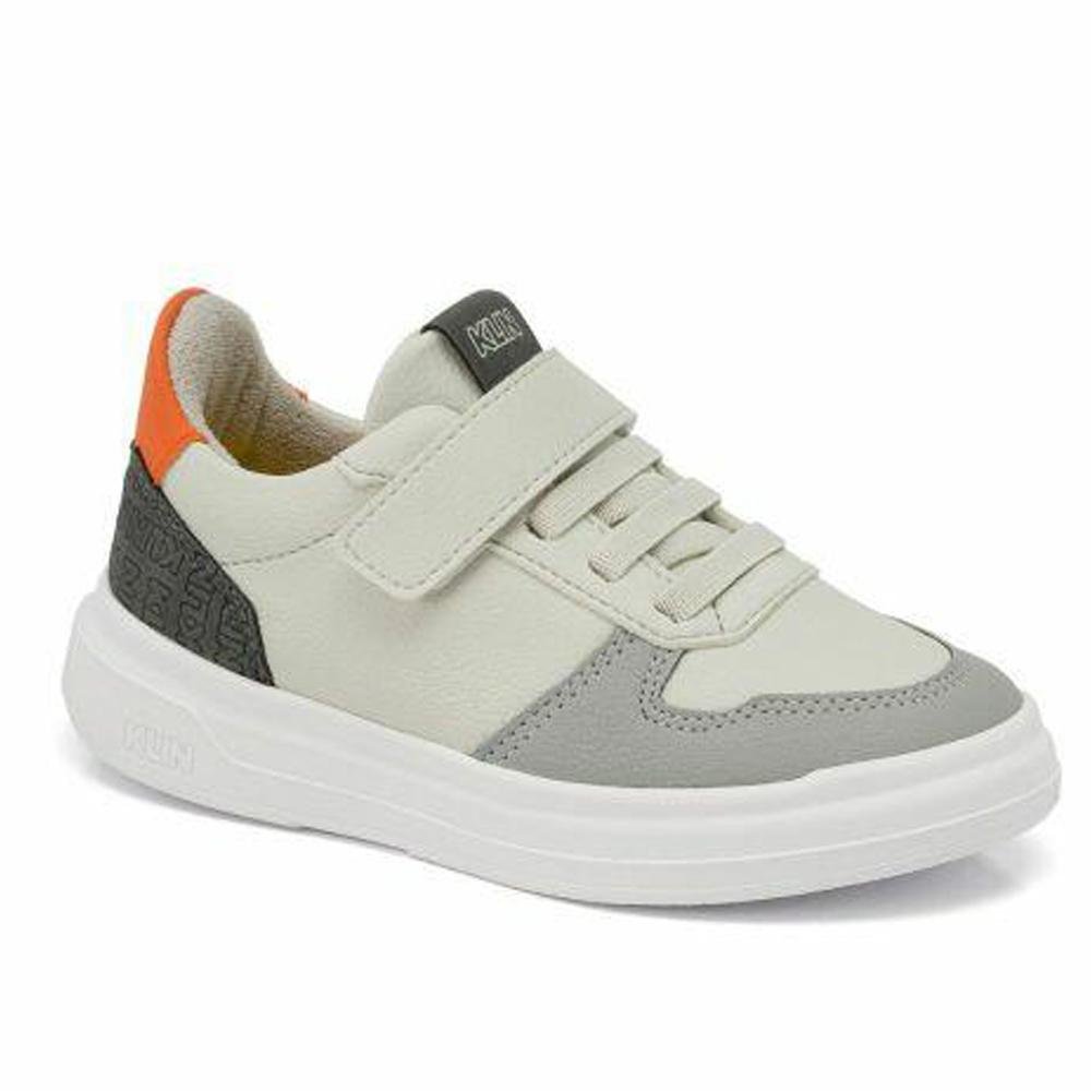 Tênis Infantil Klin Capri Mini Gelo/Grafite/Laranja