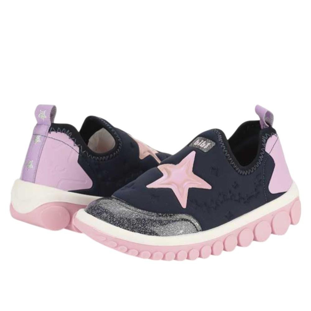 TÊNIS INFANTIL BIBI ROLLER 2.0 MARINHO/IRIS/GLOSS ESTRELA Azul/Rosa 6