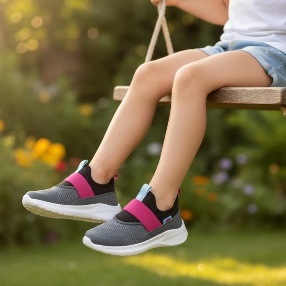 Tênis Infantil Freedom Mini 440 Preto/Pink/Azul Cinza 3