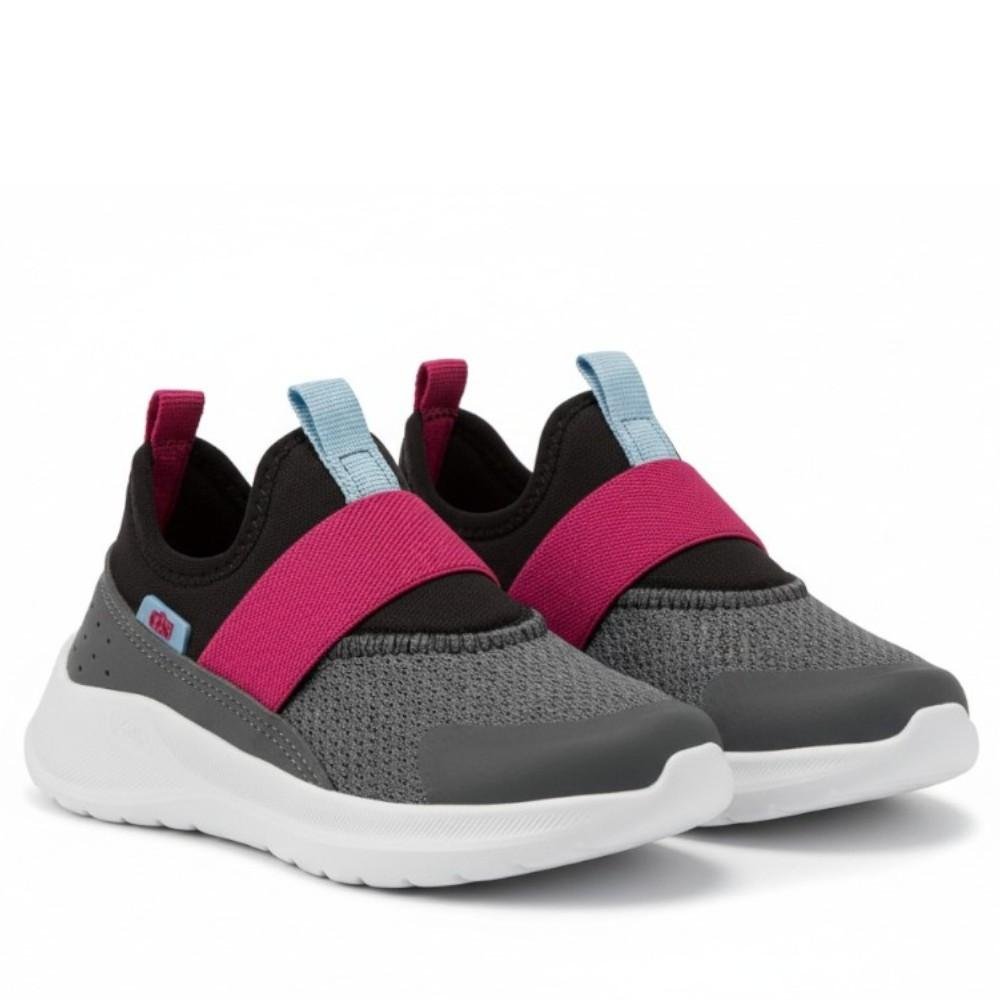 Tênis Infantil Freedom Mini 440 Preto/Pink/Azul Cinza 4