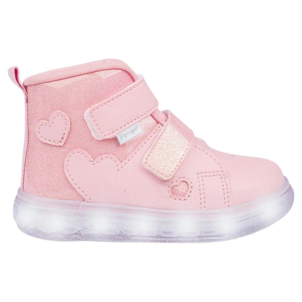 TÊNIS DE LED INFANTIL PAMPILI SNEAKER LUZ GLITTER ROSA GLACE Rosa 5
