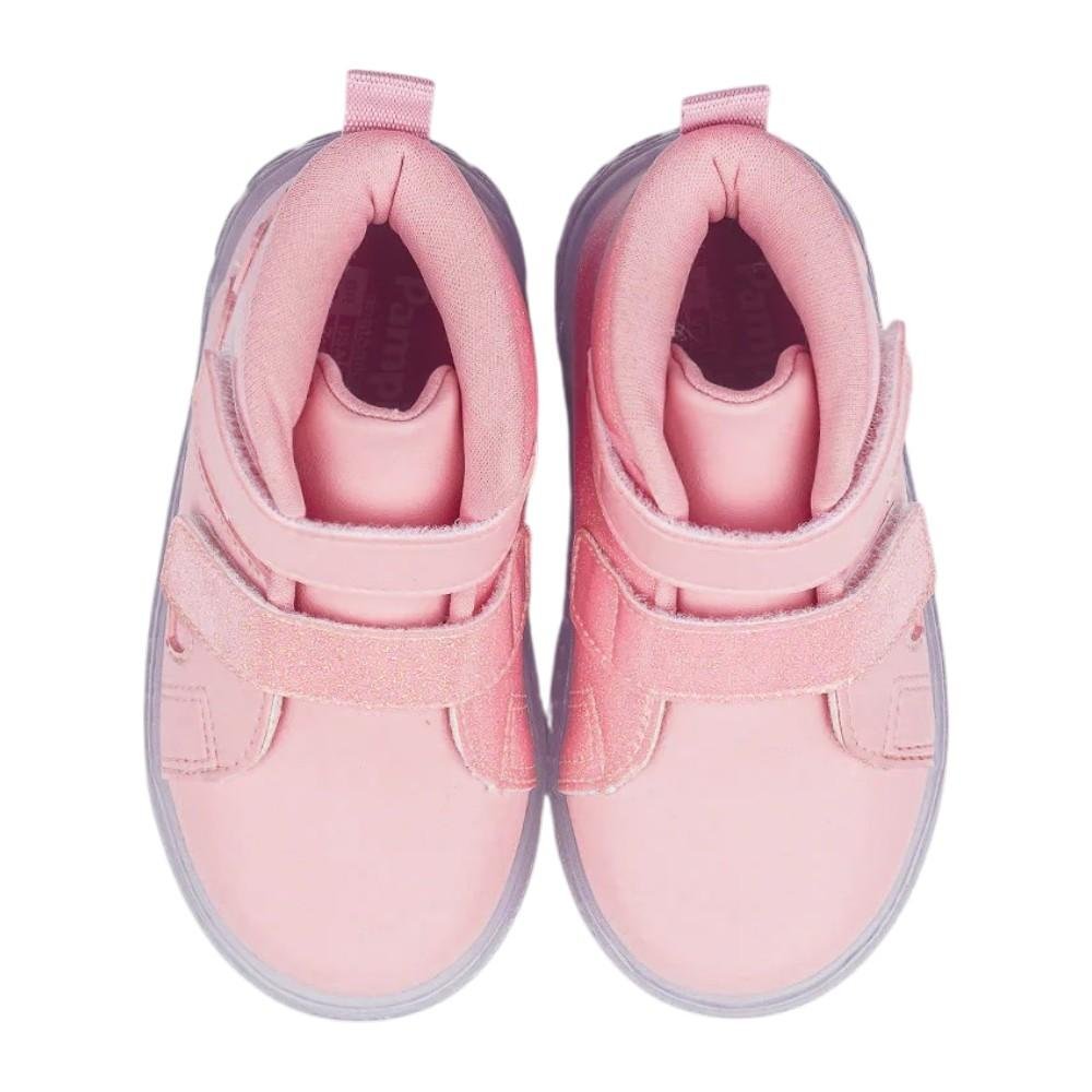 TÊNIS DE LED INFANTIL PAMPILI SNEAKER LUZ GLITTER ROSA GLACE Rosa 7