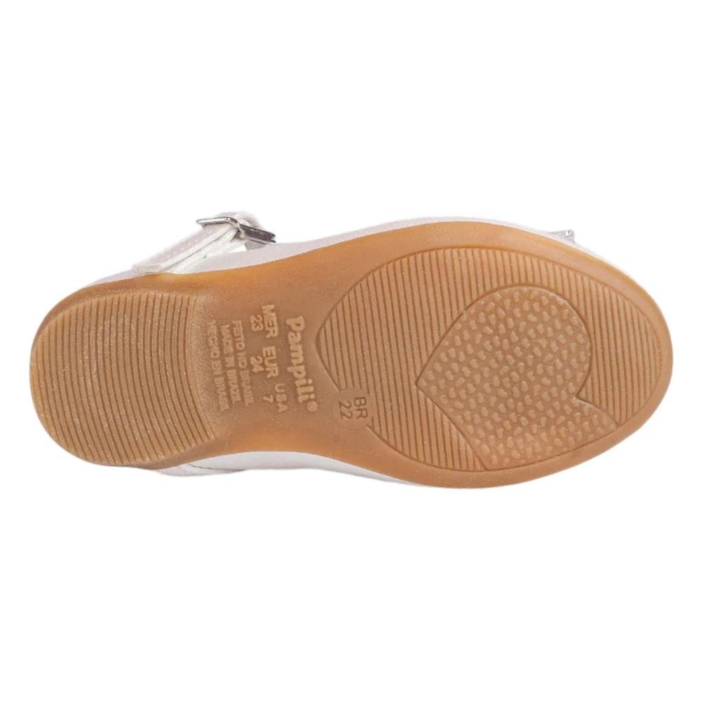 SAPATILHA INFANTIL PAMPILI BAILARINA STRASS PEROLADO BRANCO Branco 7