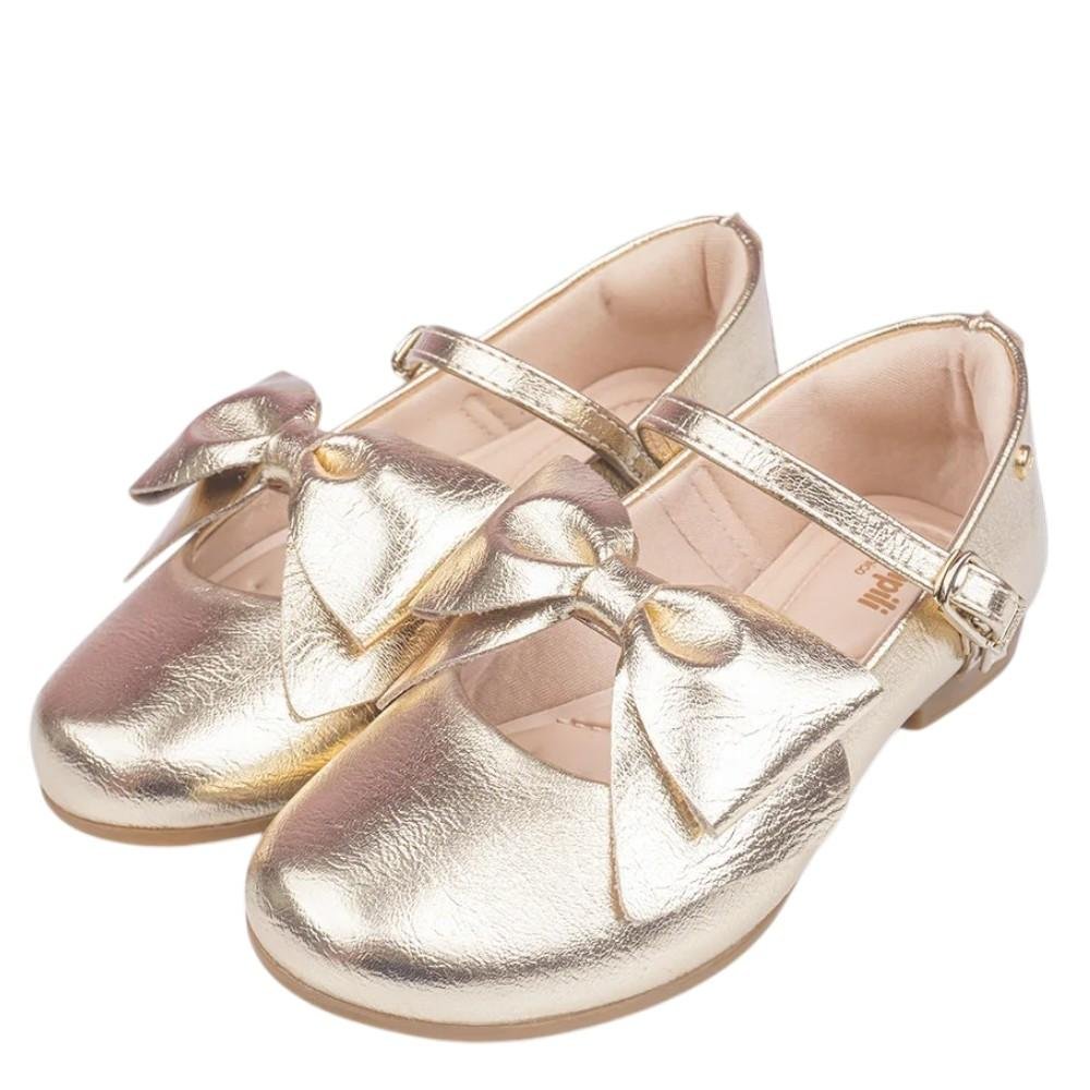 SAPATILHA PAMPILI ANGEL FIVELA COM LAÇO BONECA DOURADA Dourado 2