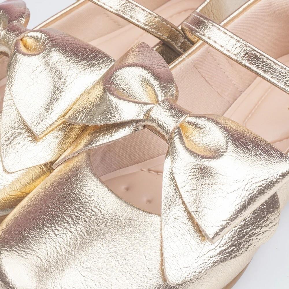 SAPATILHA PAMPILI ANGEL FIVELA COM LAÇO BONECA DOURADA Dourado 6