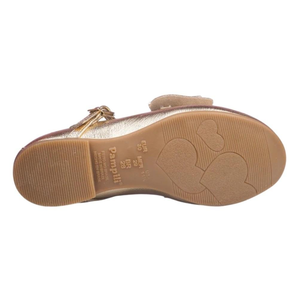 SAPATILHA PAMPILI ANGEL FIVELA COM LAÇO BONECA DOURADA Dourado 7