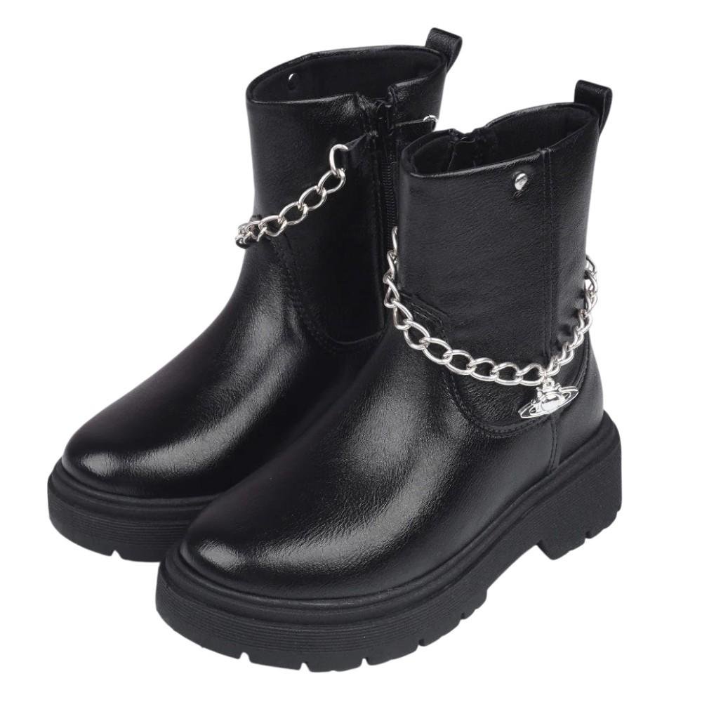 BOTA COTURNO INFANTIL PAMPILI DUDA CORRENTE PRETA Preto 4