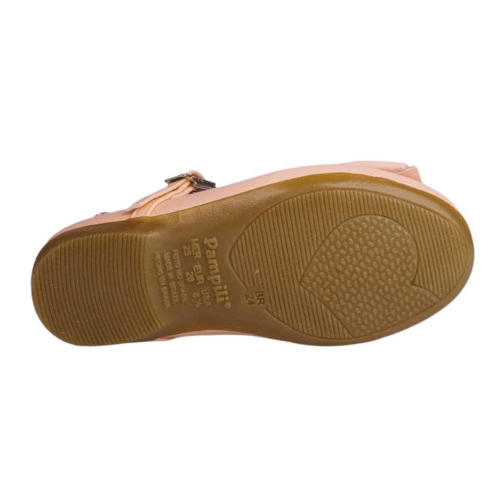 Sapatilha Menina Bailarina Laço Pérola Strass Rosa Pampili Rosa 5