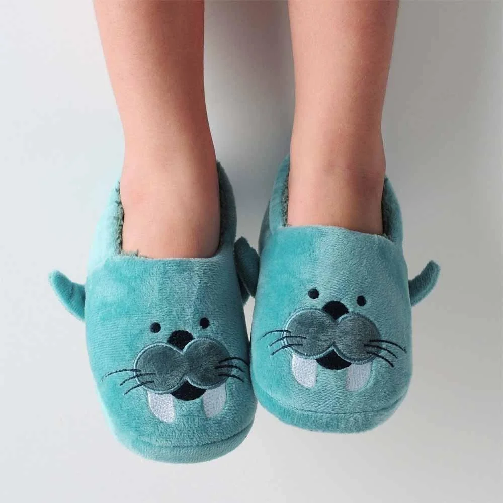 Pantufa Infantil Menino Play Leão Marinho Pimpolho Azul 4