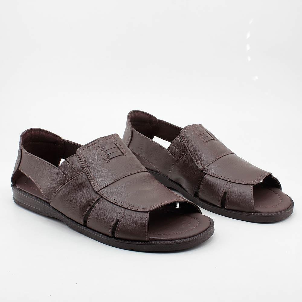Sandália Masculina Italianinho Couro Marrom