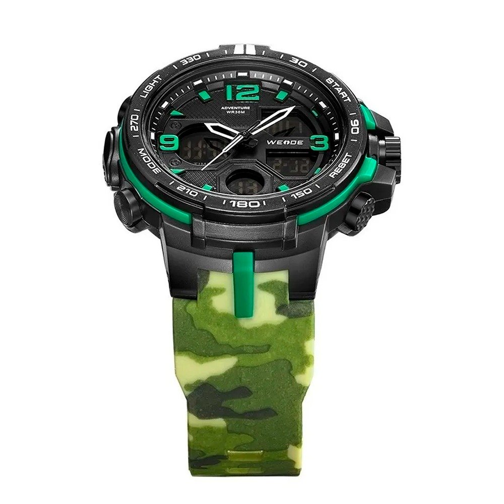 Relógio Masculino Weide AnaDigi WA3J8005 - Verde Camuflado Verde 2