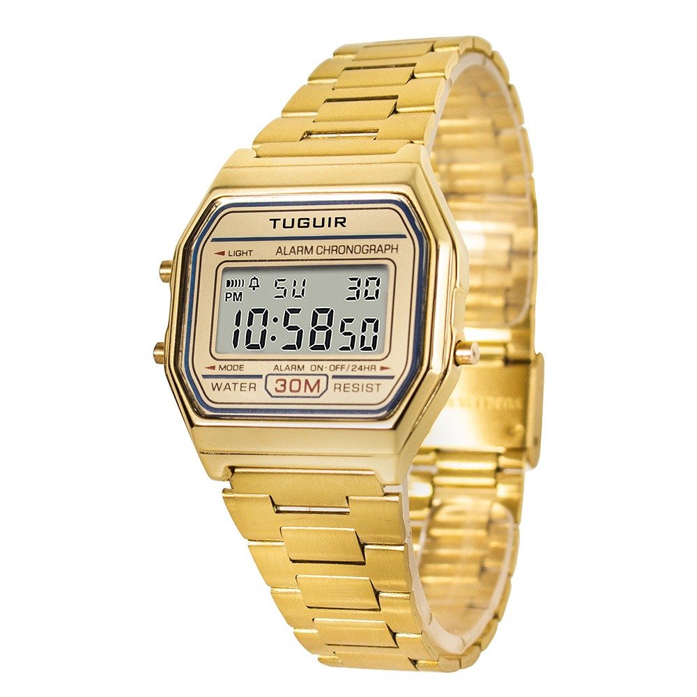 Relógio Feminino Tuguir Digital TG136 Dourado Dourado 2