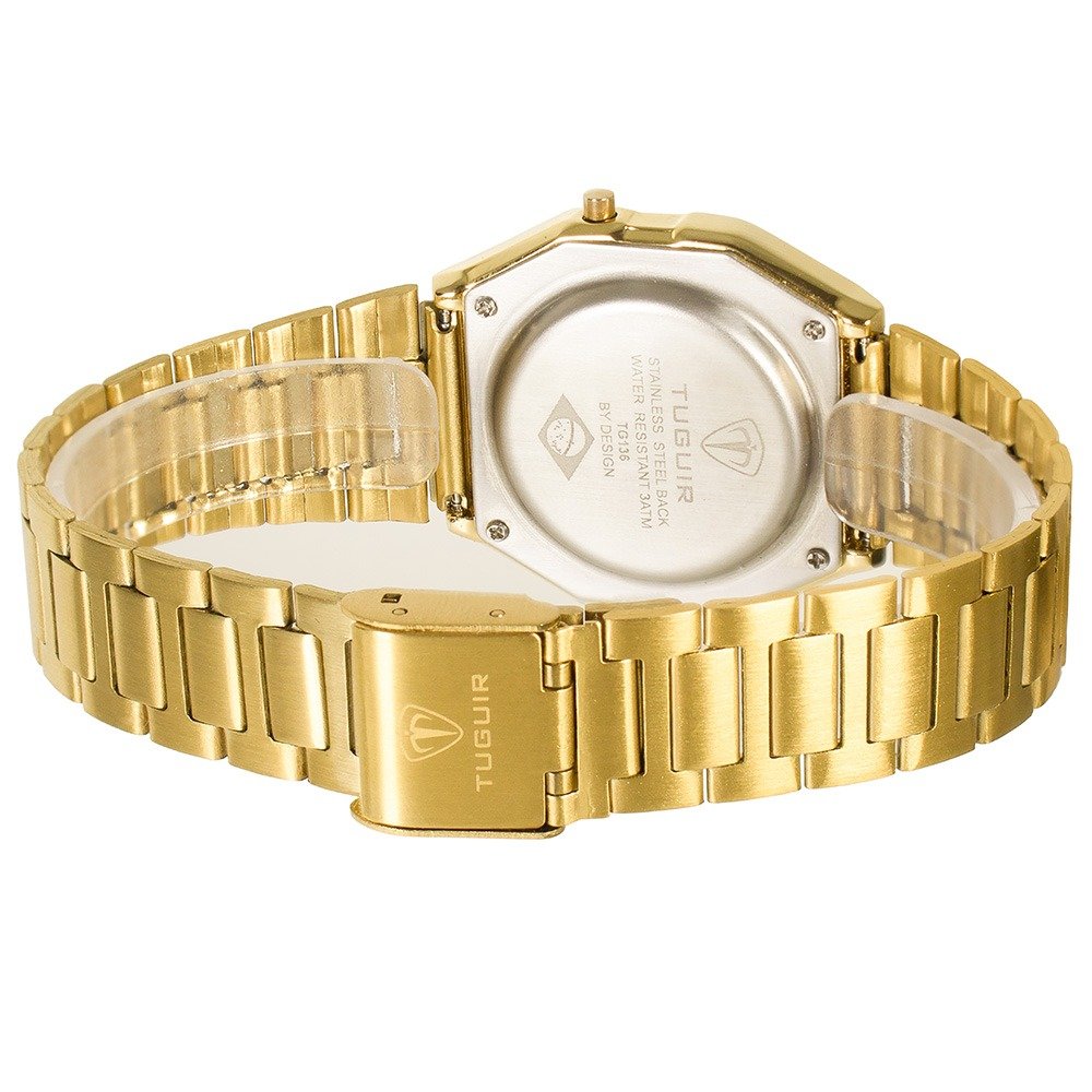 Relógio Feminino Tuguir Digital TG136 Dourado Dourado 3