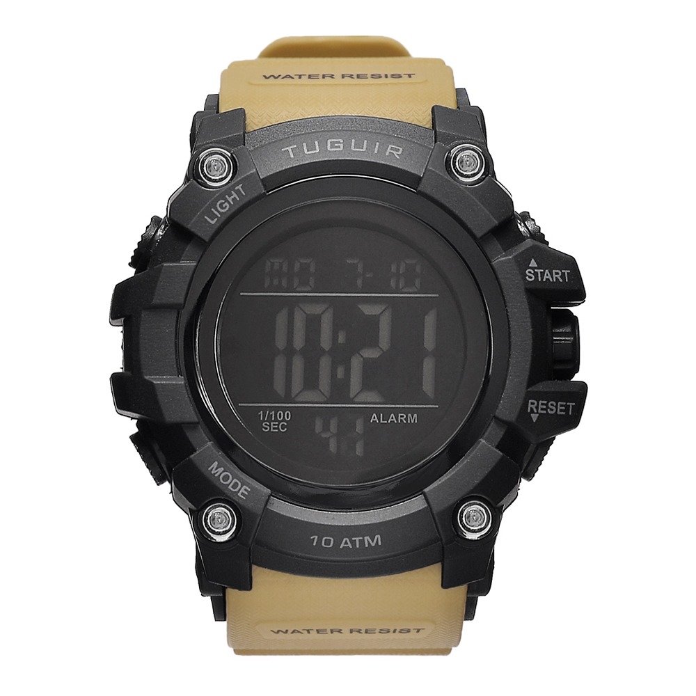 Relógio Masculino Relógio Tuguir Digital TG109 Preto e Marrom Bege/Preto 1