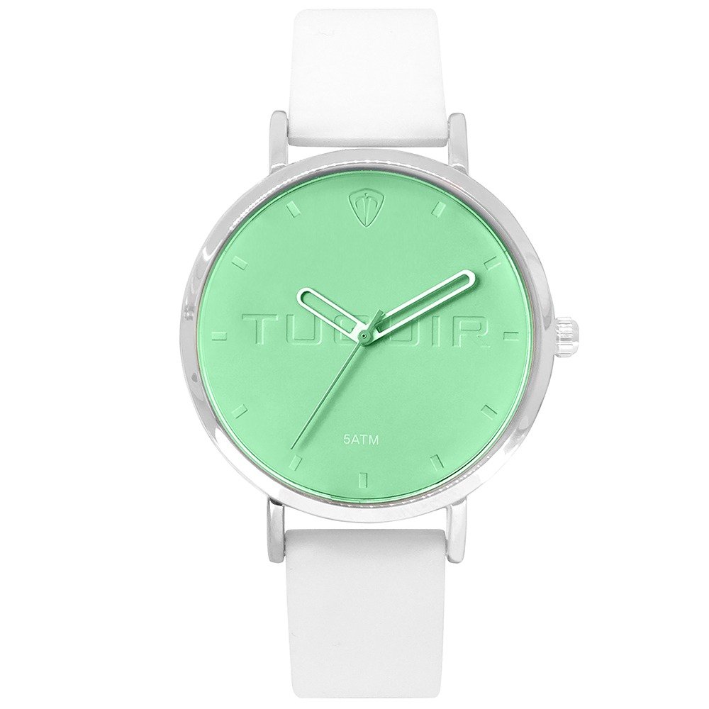 Relógio Feminino Tuguir Analógico TG149 - Prata e Verde Claro Prata 1